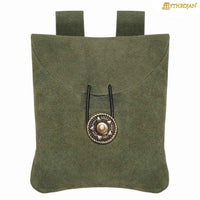 Renaissance Suede Forest Green Belt Pouch