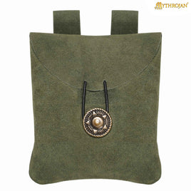 Renaissance Suede Forest Green Belt Pouch