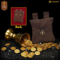 Renaissance Suede Belt Pouch - Chocolate Brown