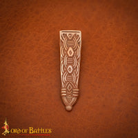 Viking Borre Belt End- Antiqued and Polished Finish