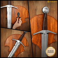 Handwood Sword Plaque with 15mm & 20mm Screw