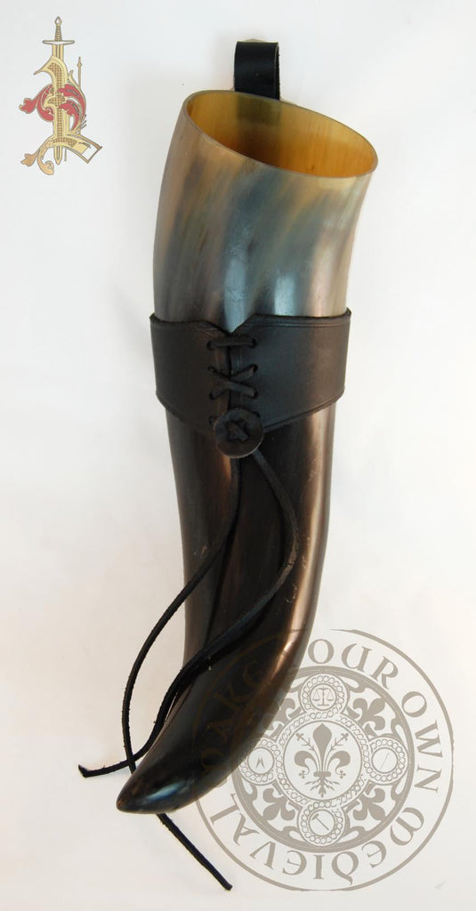 Large Drinking Horn with Brown or Black Holder 33cm - 40.5cm (13"-16")