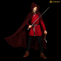 Viking brown wool cloak