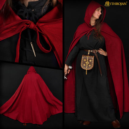 Viking dark red maroon cloak Australia