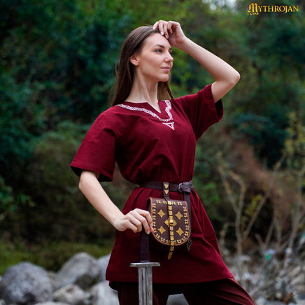 Viking ladies red tunic