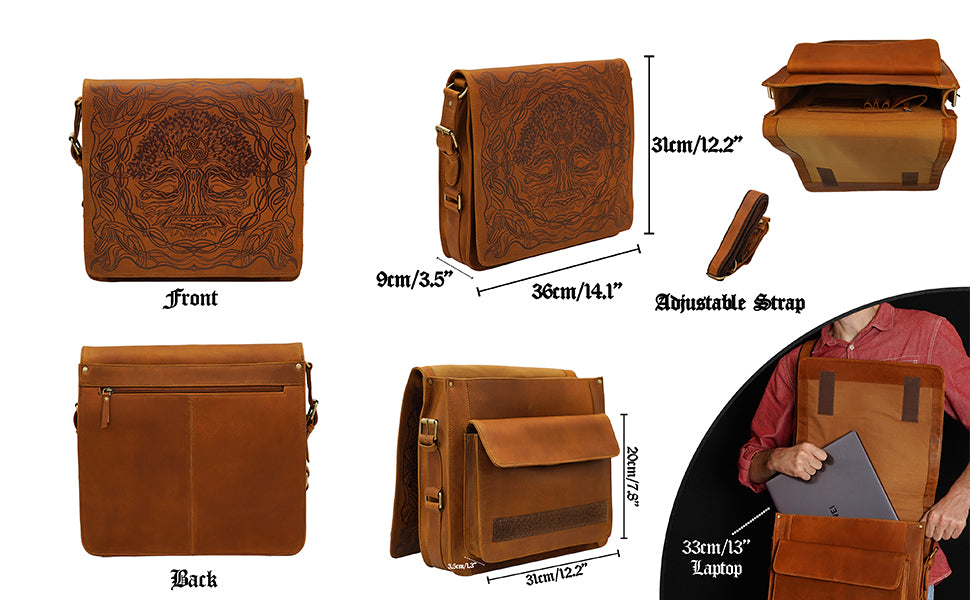 Viking Runic Laptop Shoulder Bag| Make Your Own Medieval
