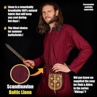 Viking Tunic "Erik" - Red Linen