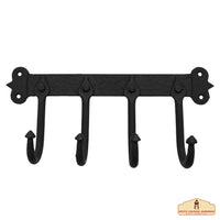 Vintage colonial iron hook with oil blackened effect
