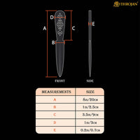 Wooden Hand Carved Athame Size Guide