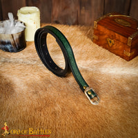 Renaissance Green Belt with Embossed Strap