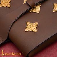 birka bag with brass mounts tarsoly bag for reenactment