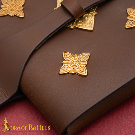birka bag with brass mounts tarsoly bag for reenactment