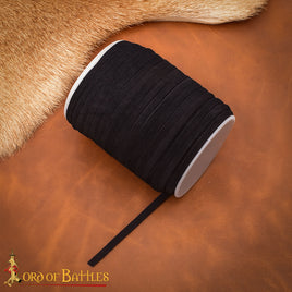Leather Cord - Black- 5mm - 50 Meter Roll