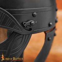 blackened early medieval viking helm