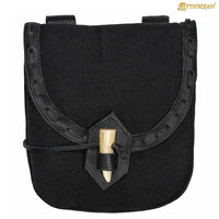 black fabric Viking bag with horn toggle