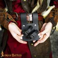 Sword Holder / Frog Square with Two Buckles - Black