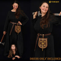 Medieval Dress - Black Cotton