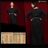 Medieval Dress - Black Cotton
