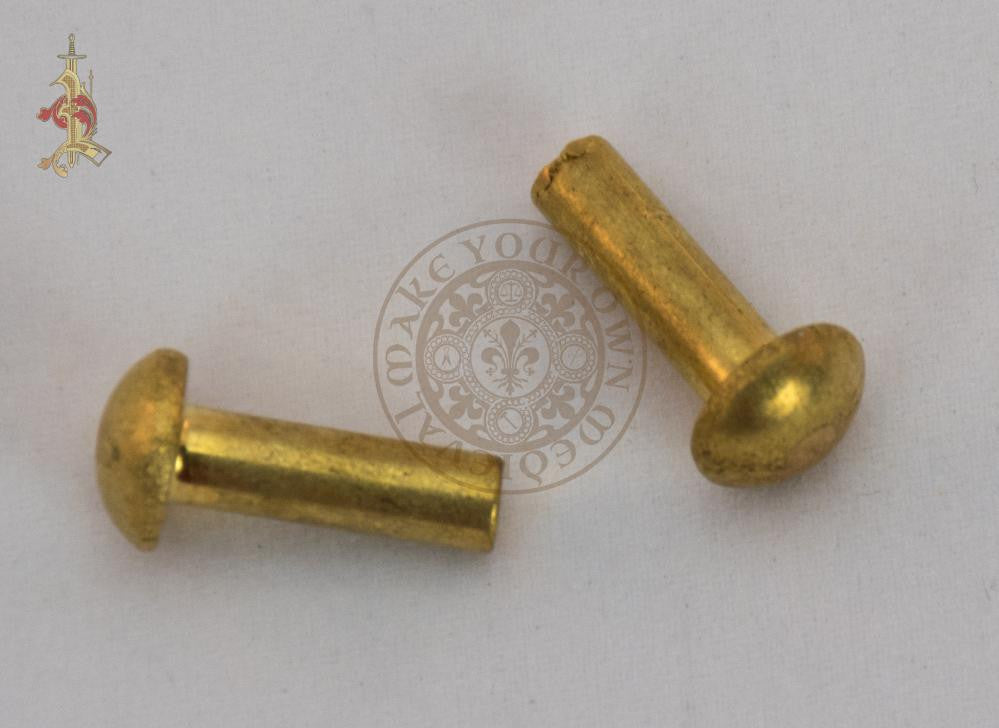 Solid Brass Blacksmith Rivet 1/8 x 1/2 | Make Your Own Medieval