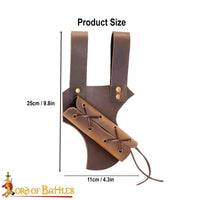 brown leather axe holder for Viking costume