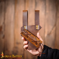 brown leather weapons scabbard for Viking costume