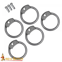 Loose Chainmail Rings 8mm 18g Round Ring. Includes Round Rivets