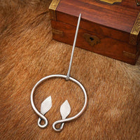 Celtic Leaf Brooch - Stainless Steel