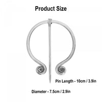 Stainless Steel Cloak Clasp With Spiral Ends