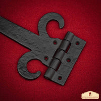 crown base colonial cast iron cupboard hinge