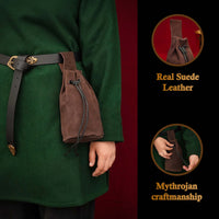 dark brown medieval bag