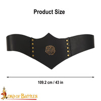 Huntress Leather Waistbelt - Black or Brown leather
