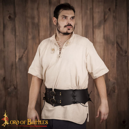 fantasy medieval black waist cincher belt
