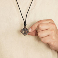 fleur de lis pendant necklace french