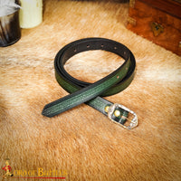 Renaissance Green Belt with Embossed Strap