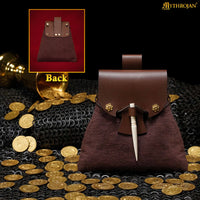 ladies brown fabric and leather bag