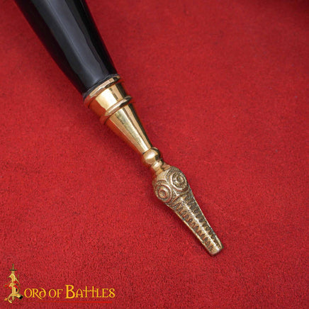 Large Protection Horn with Brass Crocodile Tip