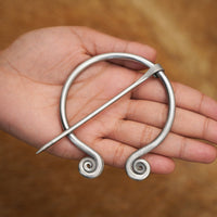 Stainless Steel Cloak Clasp With Spiral Ends