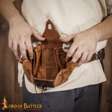leather Viking brown bag