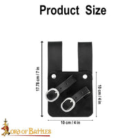 Sword Holder / Frog Square with Two Buckles - Black