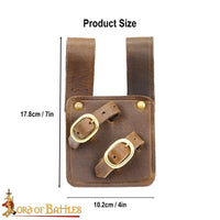 Sword Holder / Frog Square with Two Buckles - Crunch Brown - Left and Right
