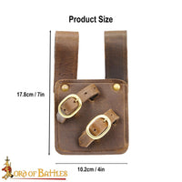 Sword Holder / Frog Square with Two Buckles - Crunch Brown
