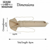 linen tudor longbow archery quiver bag