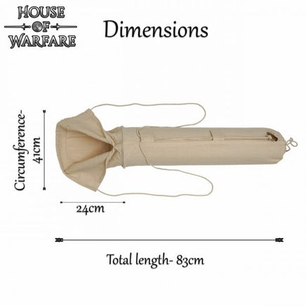 linen tudor longbow archery quiver bag