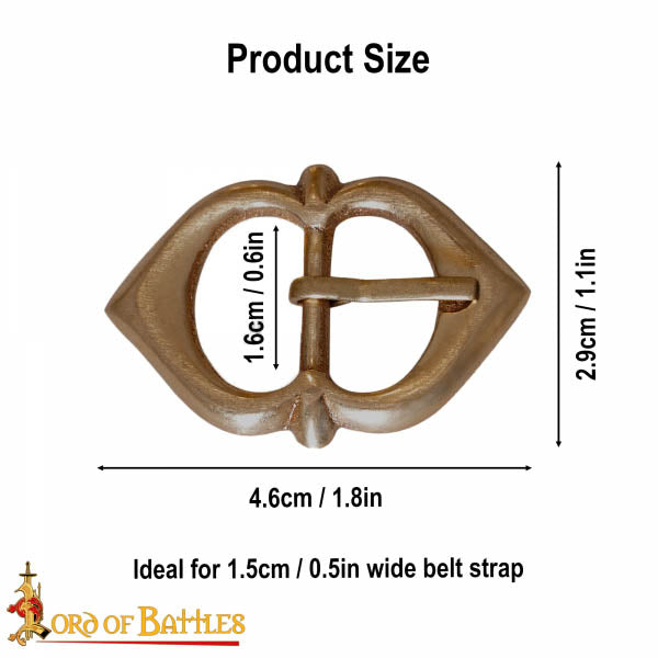 1350 - 1700 Armour Buckle Antiqued- 13mm Strap Width