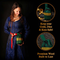 medieval green elf bag