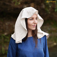 Linen Medieval Oval Veil