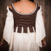 Renaissance Maiden Bodice - Brown Cotton