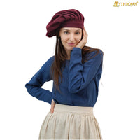 Red Wool Landsknechte Bag Hat