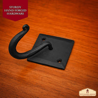 oil blackened cast iron wall hook