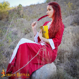 Enchantress Dress - Red and White Cotton